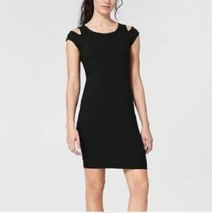 Athleta Cold Shoulder Dress‎ Black XS NEW